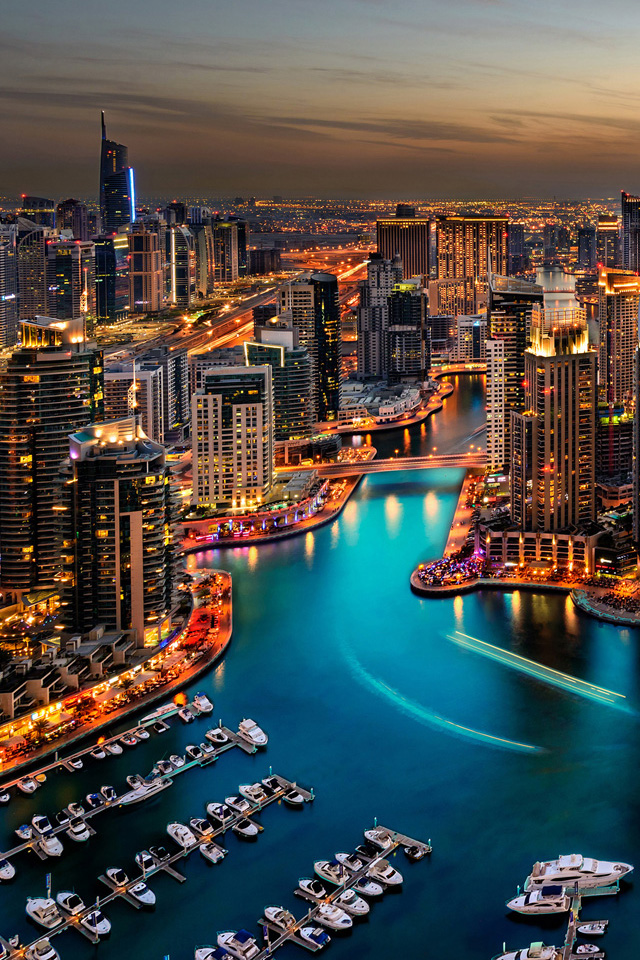 Dubai at Night Wallpaper