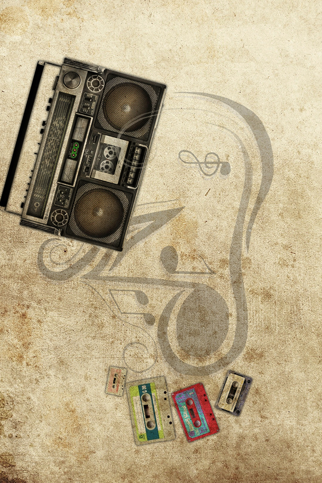 Radio and Tapes Wallpaper
