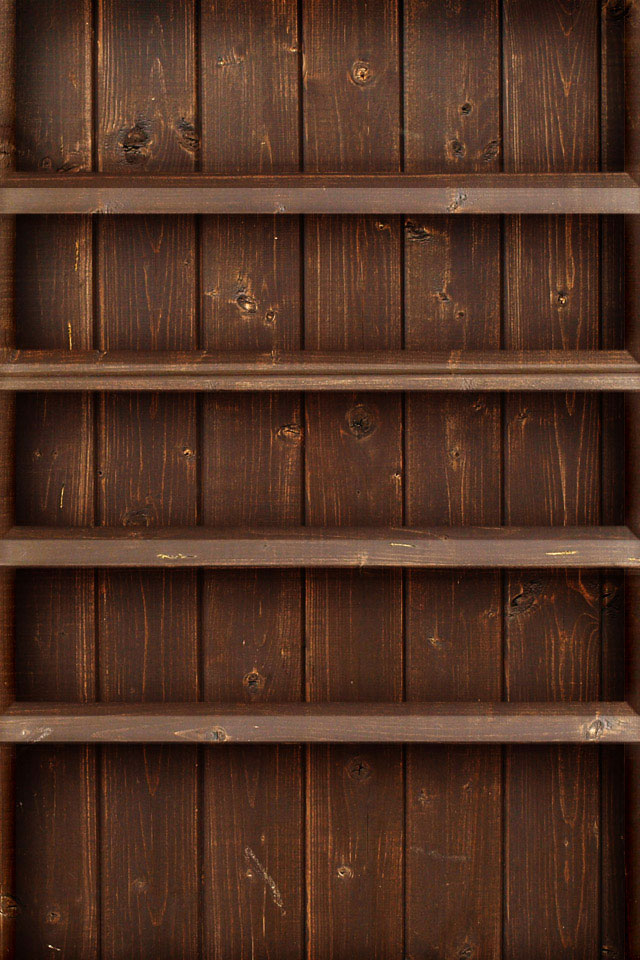 Brown Wood Shelf Wallpaper