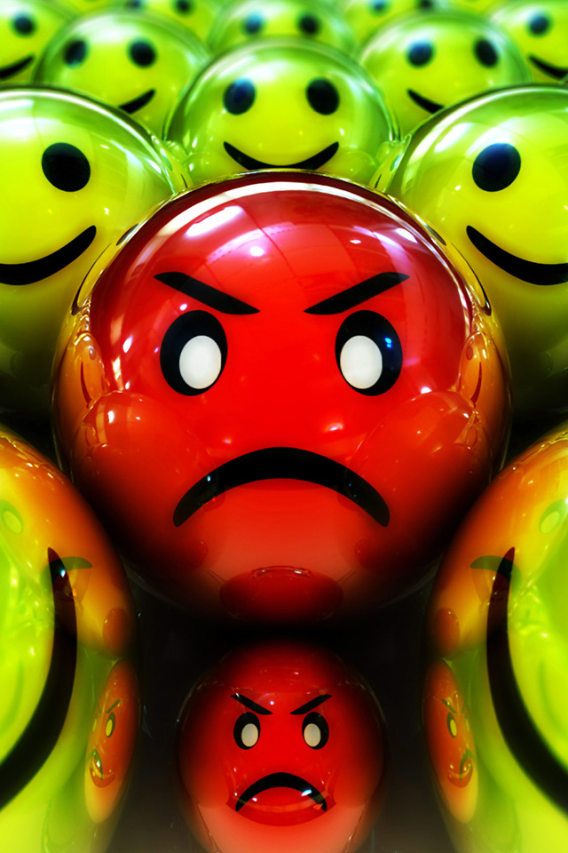 Angry Smiley Wallpaper