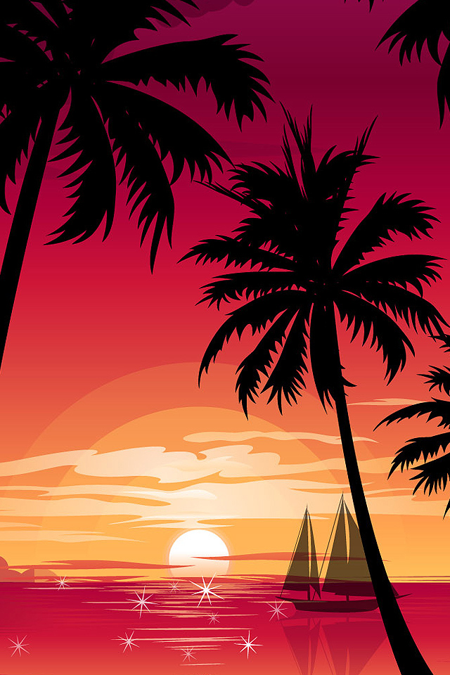 Sunset Paint Wallpaper