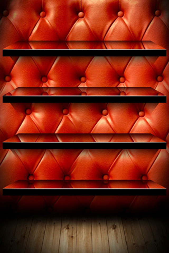 Leather Shelf Wallpaper