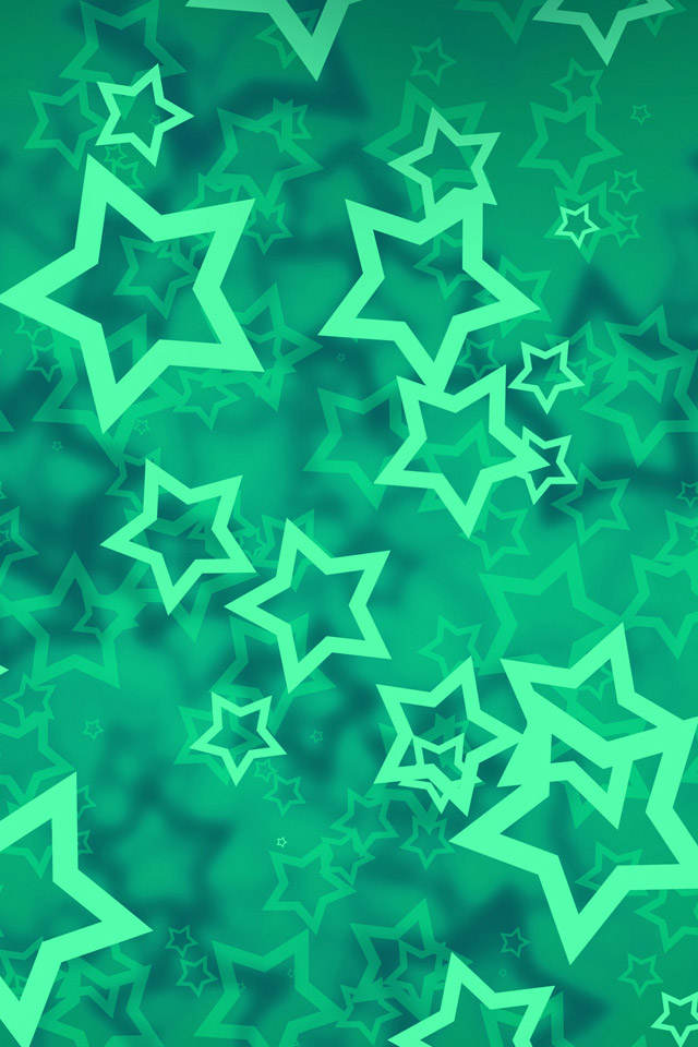 Green Stars Wallpaper