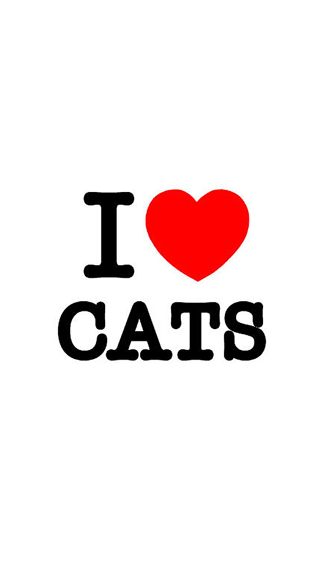 I Love Cats iPhone Wallpaper HD