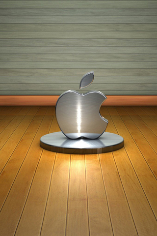 Metallic Apple Logo
